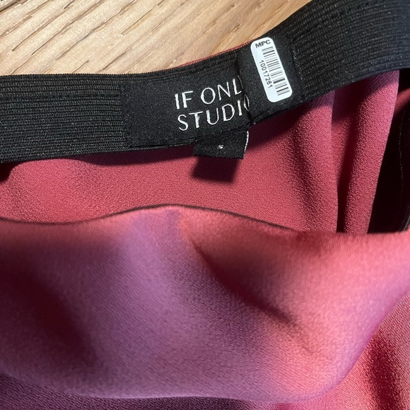 If Only Studio Saxs 5th Avenue Silky Style Pink MIDI Skirt Size S - Picture 4 of 5